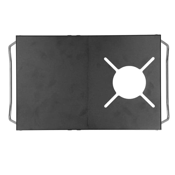 Windproof Outdoor Kitchen Stand Stainless Steel Camping Stove Foldable Stand Table Black