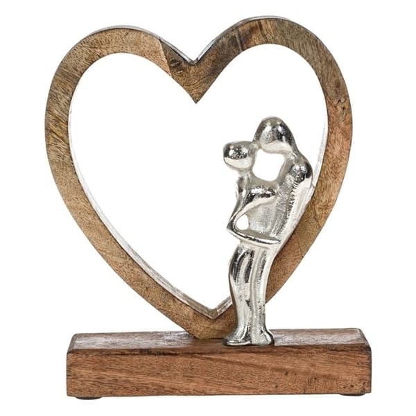 Kærlighedspar Hjerte Ornament. Valentinsdag 600