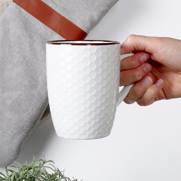 Keramiske krus hvide 400 ml 4 stk.
