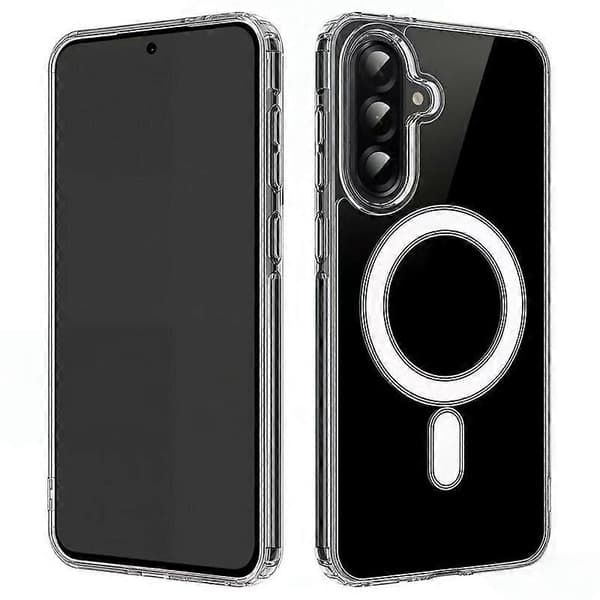 For Samsung Galaxy A36 5G Transparent Case WANLONFENG LM1 Series MagSafe Compatible with 2 Pcs Screen Protectors