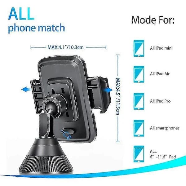 Car, Universal Smartphone Cup Holder Water Bottle Holder Mobile Phone Holder