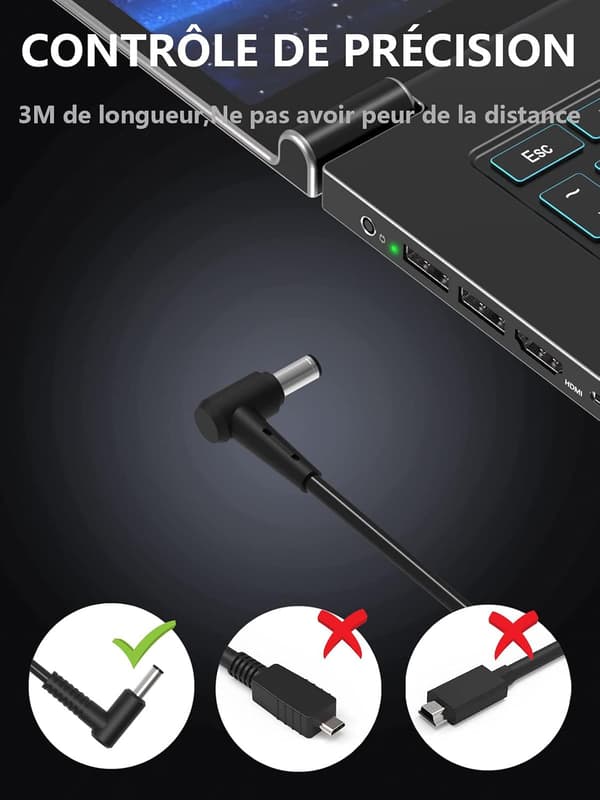 65W bærbar oplader til Lenovo ideapad 3 5 330 330S 320 320S 310 100 110 120S bærbar pc-adapter