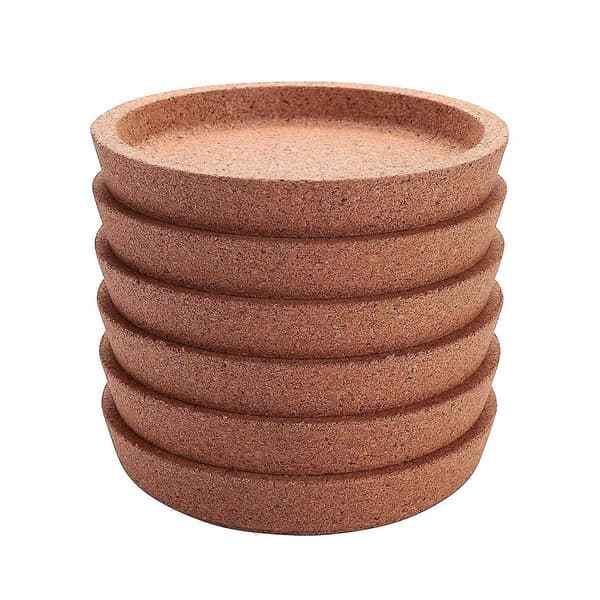 Runde korkunderlag 4 tommer absorberende varmebestandige underlag til krus glas kopper 6-pak