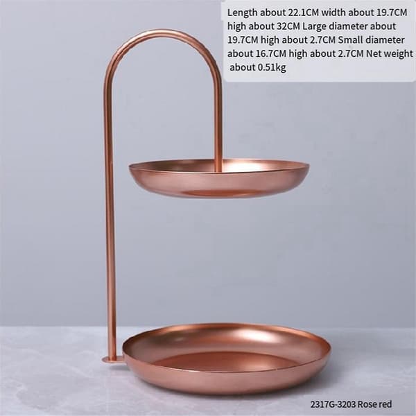 Multifunctional Serving Tray Double Cake Stand Jewelry Stand Storage Tray Home Decor Dessert Stand
