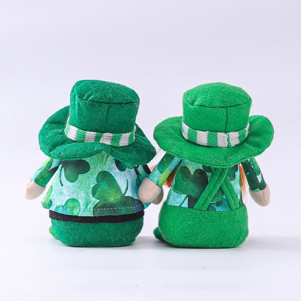 Pehmonukke Irlantilainen Pyhän Patrickin päivän lahja, apilahahmo Pyhän Patrickin päivän koriste Vihreä Leprechaun-tonttu Pehmonukke