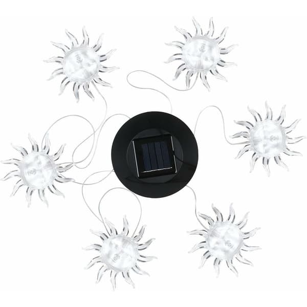 TTIO Solcelle vindspil LED solcellelampe mobil farveskiftende vindspil solcelle vindspil solcellelampe til have terrasse udendørs dekoration (sol)