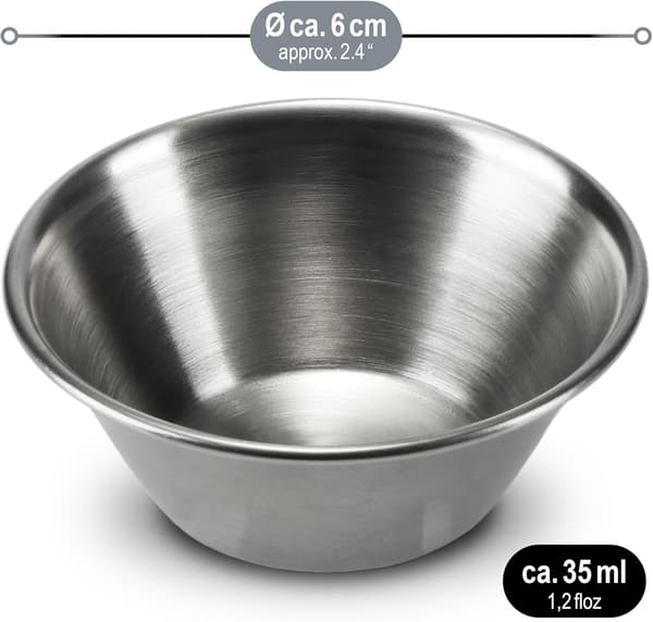 16 små skåler for sauser - dipp og snacks - skåler (016 stk - 6 x 2,5 cm)