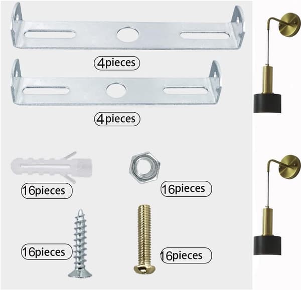 Ceiling Lamp Bracket, 8-piece with Screws, Metal Crossbar Set for Lamp