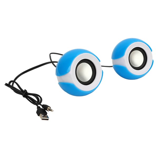 Mini USB Speaker - Compact Stereo Sound for Computer, PC, and Desktop - USB Powered - 5V 1A
