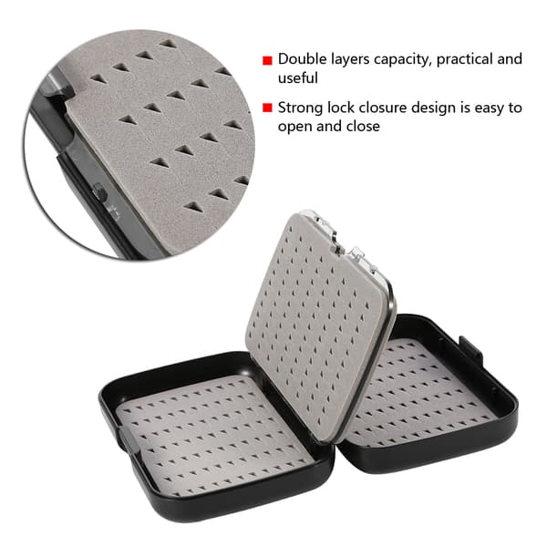 Durable Thickened Waterproof Fly Fishing Bait Lure Hook Tackle Box Storage Case (B)