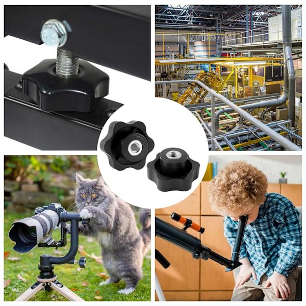 6 st M8 vingmuttrar stjärnklämmor muttrar M8 vingmutter ytterdiameter