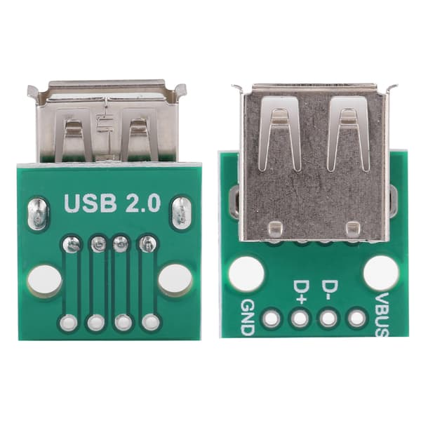10 st USB Typ A Hona Socket Breakout Board 2.54mm Pitch Adapter Connector DIP