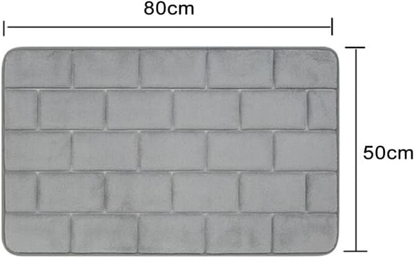 Baderomsmatte 50 x 80 cm superabsorberende baderomsmatte i minneskum