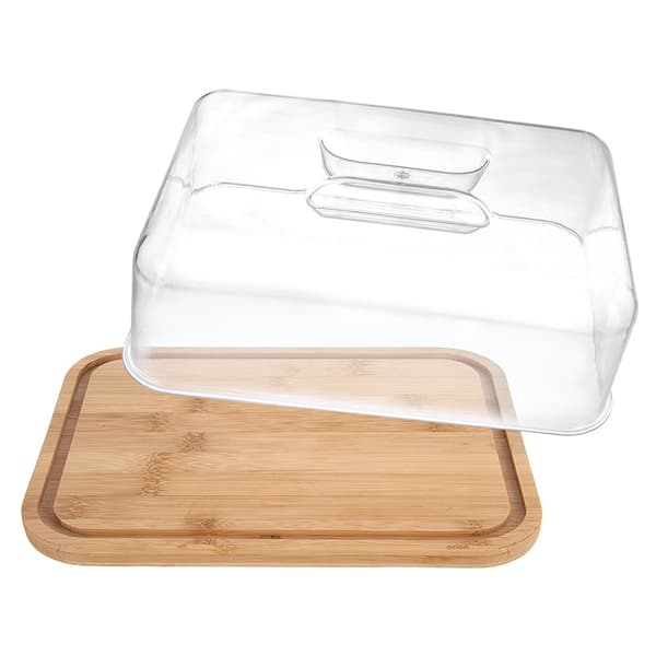 Serveringsbrett i tre med lokk 28x22x11 cm 1129
