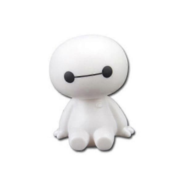 Utan bas søt Baymax riste hode dukke med base 360 graders roterbart hode vinyl bobblehead z192