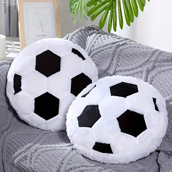 Fodboldkastpude Blød Polyester Maskinvaskbar Sofasengsindretning Gave til Børn og Sportsfans Blandet Farve 1 stk 1pc