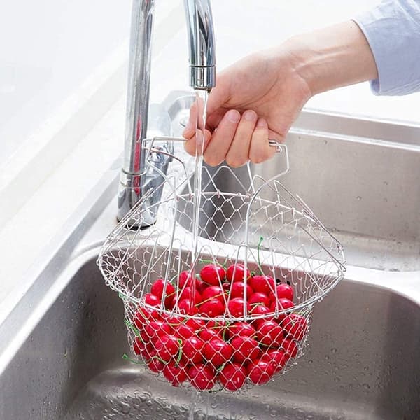 Steam Basket - Frying Basket - Cooking Basket - Vegetable Steamer - Handheld Steamer