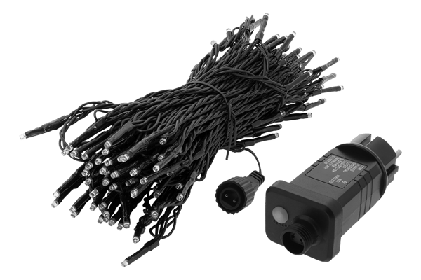 WiFi-valoketju, 10m, 80 led, sovitin, IP44, RGB Svart 270