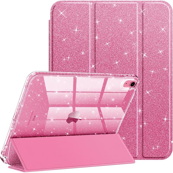 Glitterfodral för iPad 11:e generationen 11 \" (2025) & 10:e generationen 10.9 \" (2022) - Glittrig baksida, Rosa