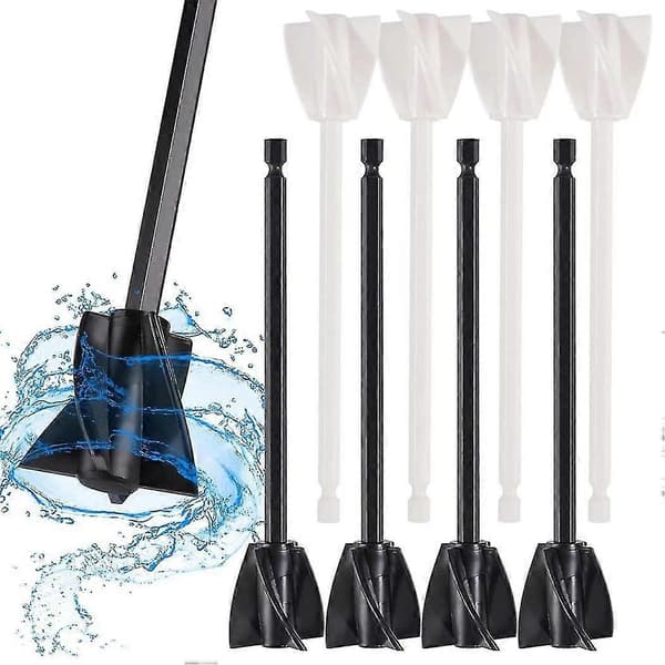 8 Pcs Paint Mixer Drill Attachment for Concrete Mixer Reusable, 1/4 Hex Shank