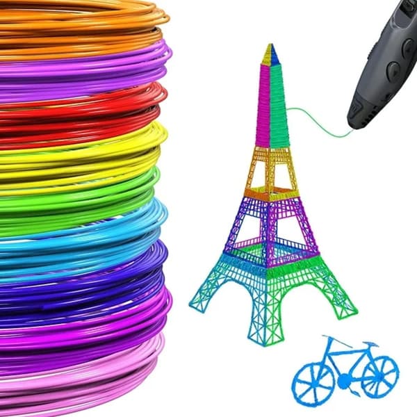 1,75 mm 3D-penn-PLA-filament (5 meter x 10 farger)