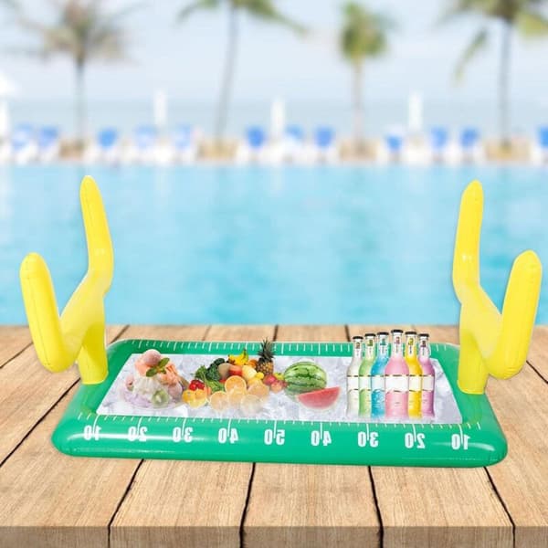 Poolkopholder, oppustelig drikkevareholder, frugtdrikkebar pool flyder sommerstrand, til udendørs vandfest badelegetøj