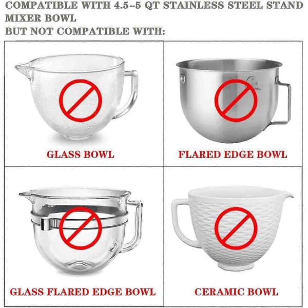 2 stk. røreskålsdæksler til KitchenAid 4,5-5 Quart Tilt-Head Stand Mixere Skåldæksel Tilbehør Sp