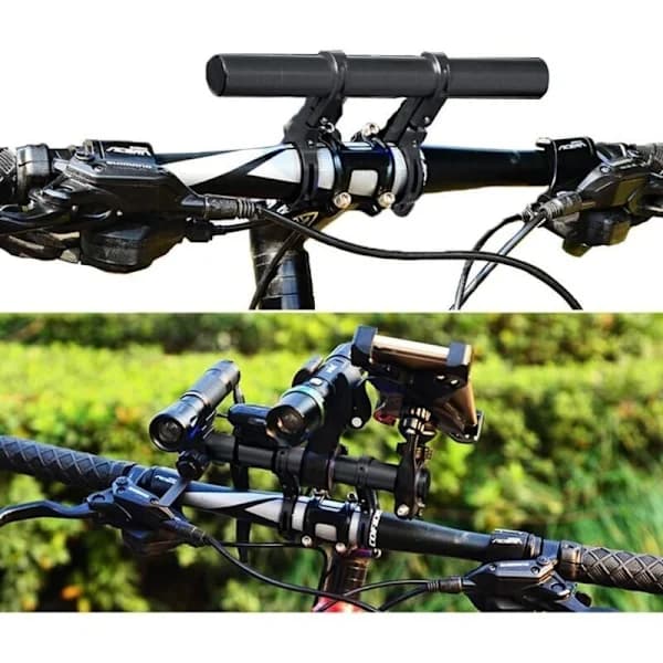 Handlebar Extender, Bicycle Handlebar Extender Lamp Light Phone Holder Extension Aluminum Alloy for Motorcycle E-bikes Bicycle.