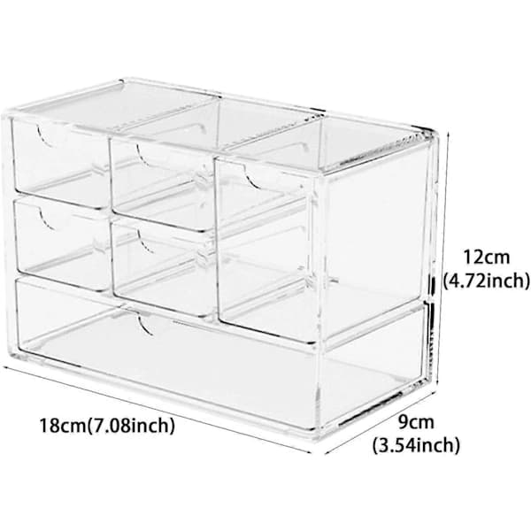 Transparent Desk Drawer | Office Storage Organizer | Makeup Storage Box