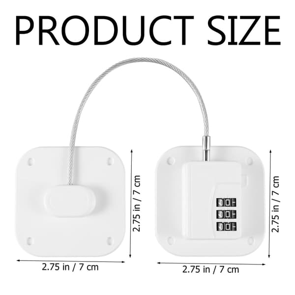 2 pcs Refrigerator Lock with Password, Child Safety Lock, Digital Window Restrictor with Code - Strong Adhesive Combination Lock, for Drawer, Refrigerator,