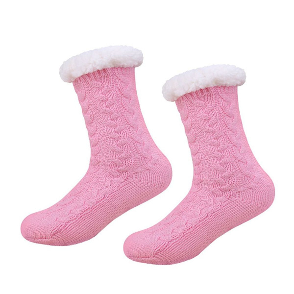 Bløde hjemmesko Sokker Bløde Hyggelige Varme Vinterstrømper Pink KLB