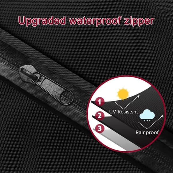 2m Waterproof Parasol Cover - 210D Oxford Fabric - UV and Wind Resistant - Adjustable Drawstring - Storage Bag Included - VENT 210 D