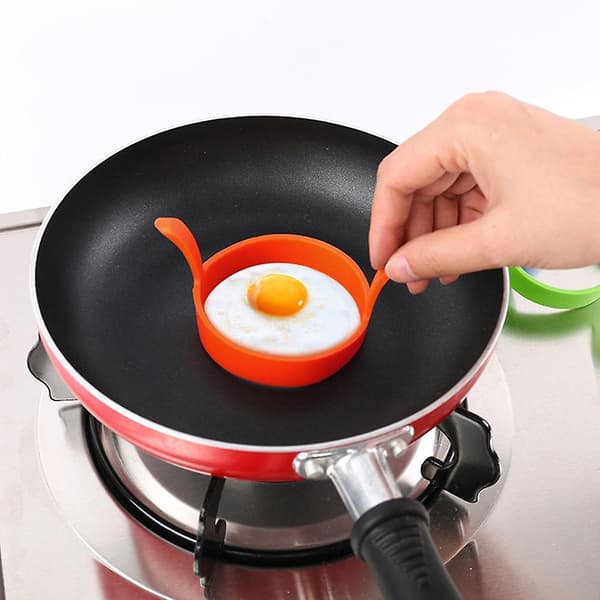 2 x silikon eggeformer stekt posjeringsform perfekt for pannekaker (som vist)