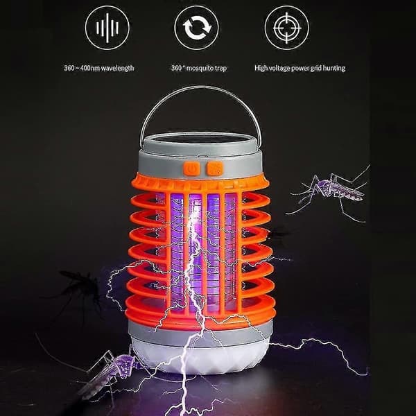 Buzz Blast Pro, Buzz Blast Pro Myggdreper For Utendørs Og Innendørs, Solar Og USB-Lading
