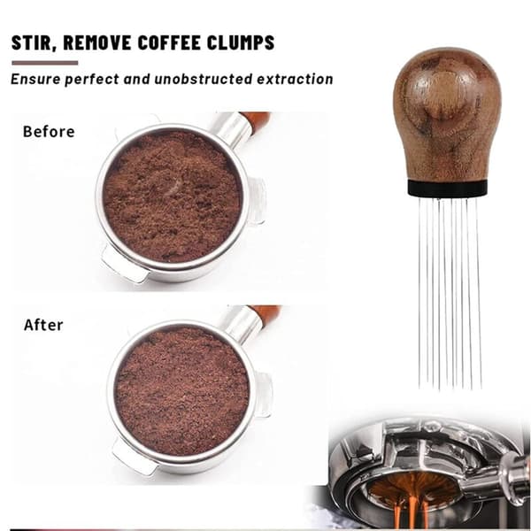 Espresso Distribution Tool 10 Pin 0.36mm Coffee Powder Tamper Coffee Stirrer Barista Accessories-A