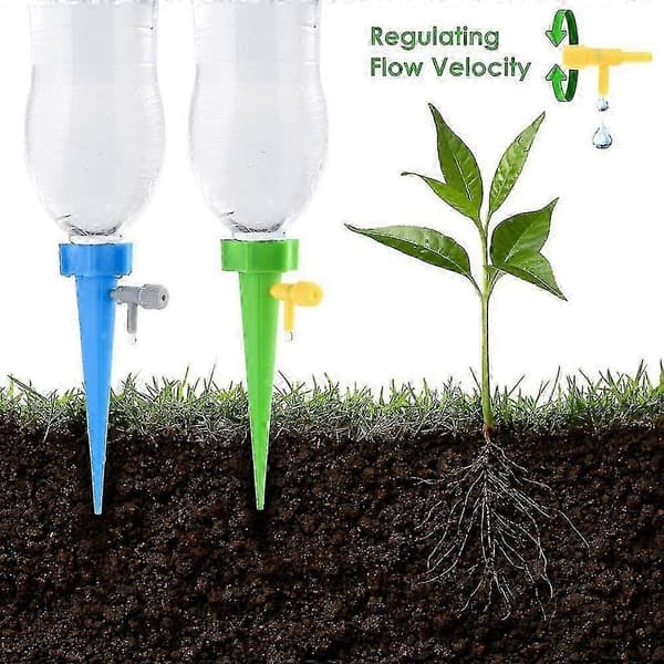 Sett med 12 automatiske plantevanningspigger, dryppvanning, Gua.B/Bon