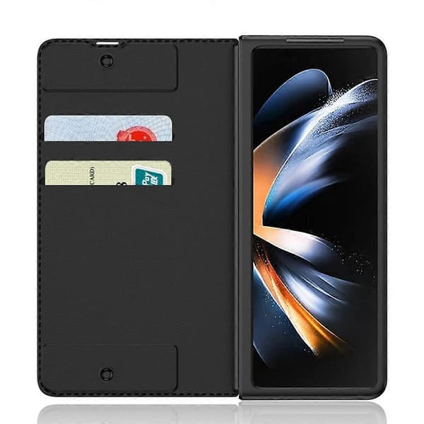 Til Samsung Galaxy Z Fold4 GKK Armor Flip Læderetui med Penholder