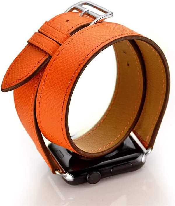Orange strap compatible with Apple Watch 49mm 45mm 44mm 42mm