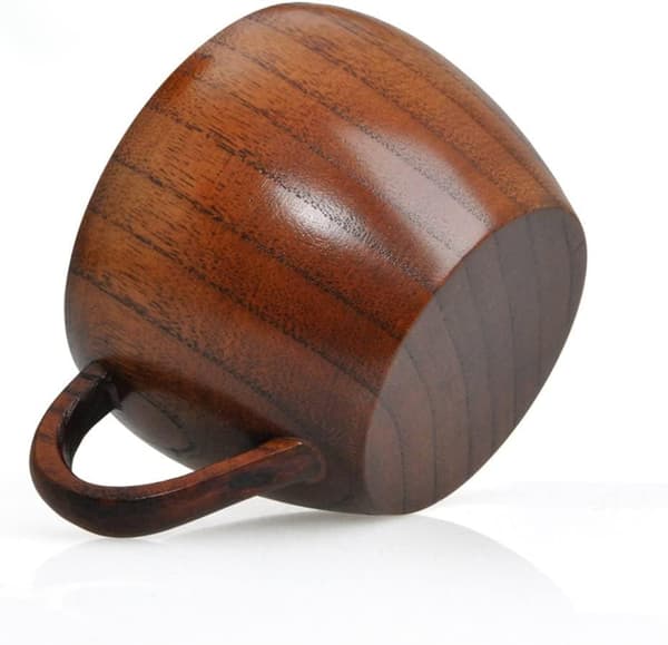 Creative Mug Coffee Mug Natural Wood Round Belly Cup