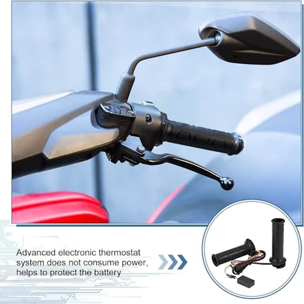 Motorcycle Heated Grips, 22mm Universal Motorcycle Handlebar Heated Grips, 7/8 inch m