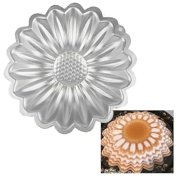 3D Solsikke Blomst Fødselsdagskage Bageform DIY Non-stick Bageudstyr