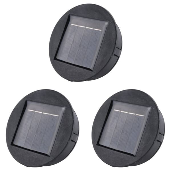 3-pak runde udskiftningsbattericeller til Smart Garden Solar LED-lampe med Poly Li-Ion-oplader