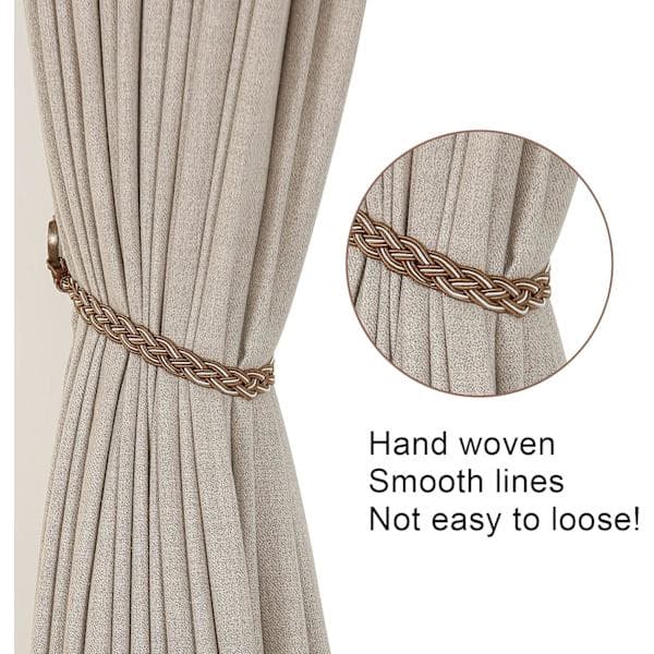 Handmade Knitted Curtain Tiebacks in Simple Style - Curtain Tiebacks and Accessories (Brown)