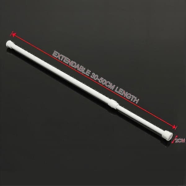 Adjustable Shower Curtain Rod - Spring Loaded Extendable Telescopic 30-50 30-50
