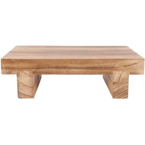 Solid Wood Stool 25 x 18 x 7 cm - Mobile Footstool for Easy Access to Beds - Safe for Use by Children and Adults