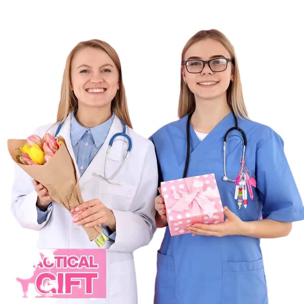 (3 stk) Sykepleierpenn-sett med kortholder og klips
