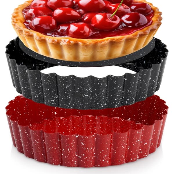 Pie Pans with Removable Bottom, Non-Stick, 12 cm, 2-Pack 155