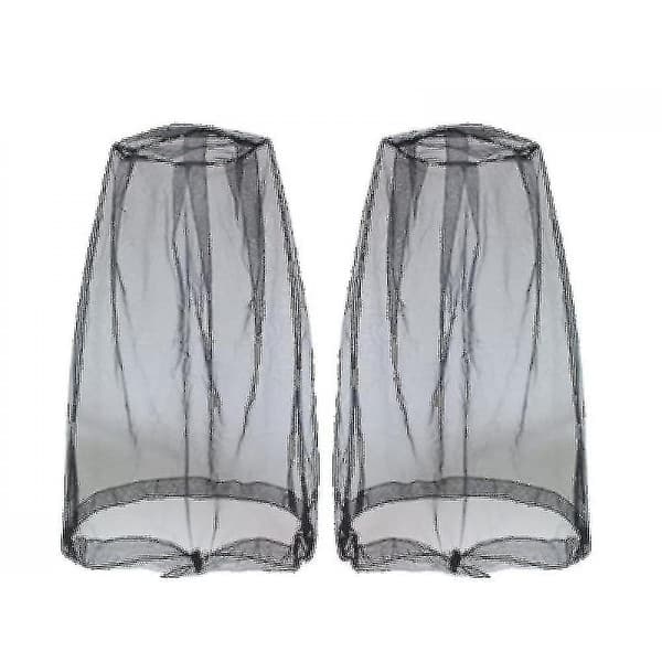 Mosquito Head Net, Suitable for All Outdoor Enthusiasts (2-Pack, Black)