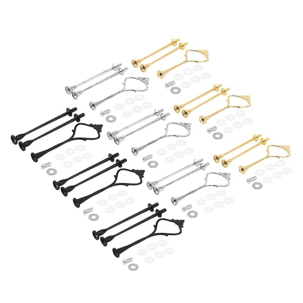 6 sæt bakkehardware til kagefad 3-lags kagefadsholder til bryllup og fest-HAOY Guldsilversvart