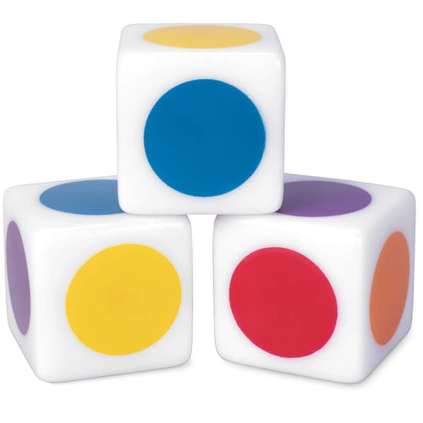 25 Pieces 6-Sided Acrylic Dice for Games like Tenzi Farkle Bunco or Math Teaching